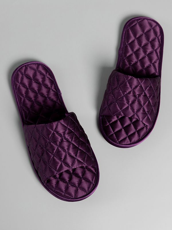 All-Season Open-Toe Silk Slipper for Women