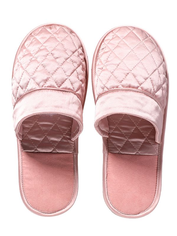 All-Season Closed-Toe Silk House Slipper for Women