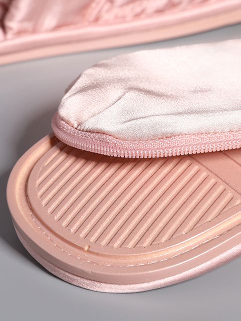 All-Season Closed-Toe Silk House Slipper for Women