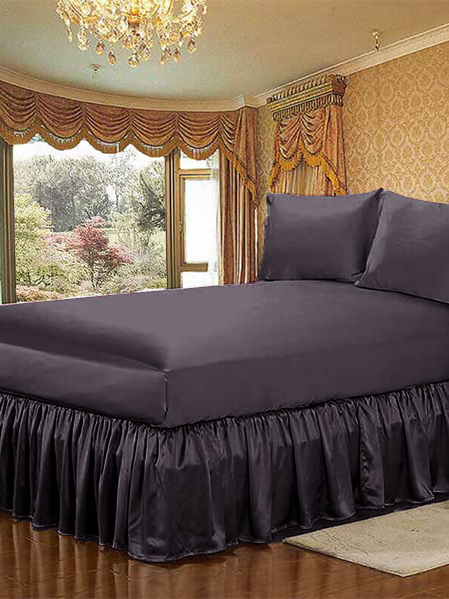 22 Momme Ruffled Silk Bed Skirt