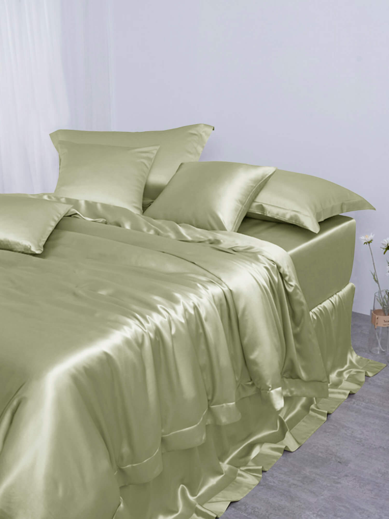 22 Momme 4PCS Silk Flat Sheet and Fitted Sheet Set