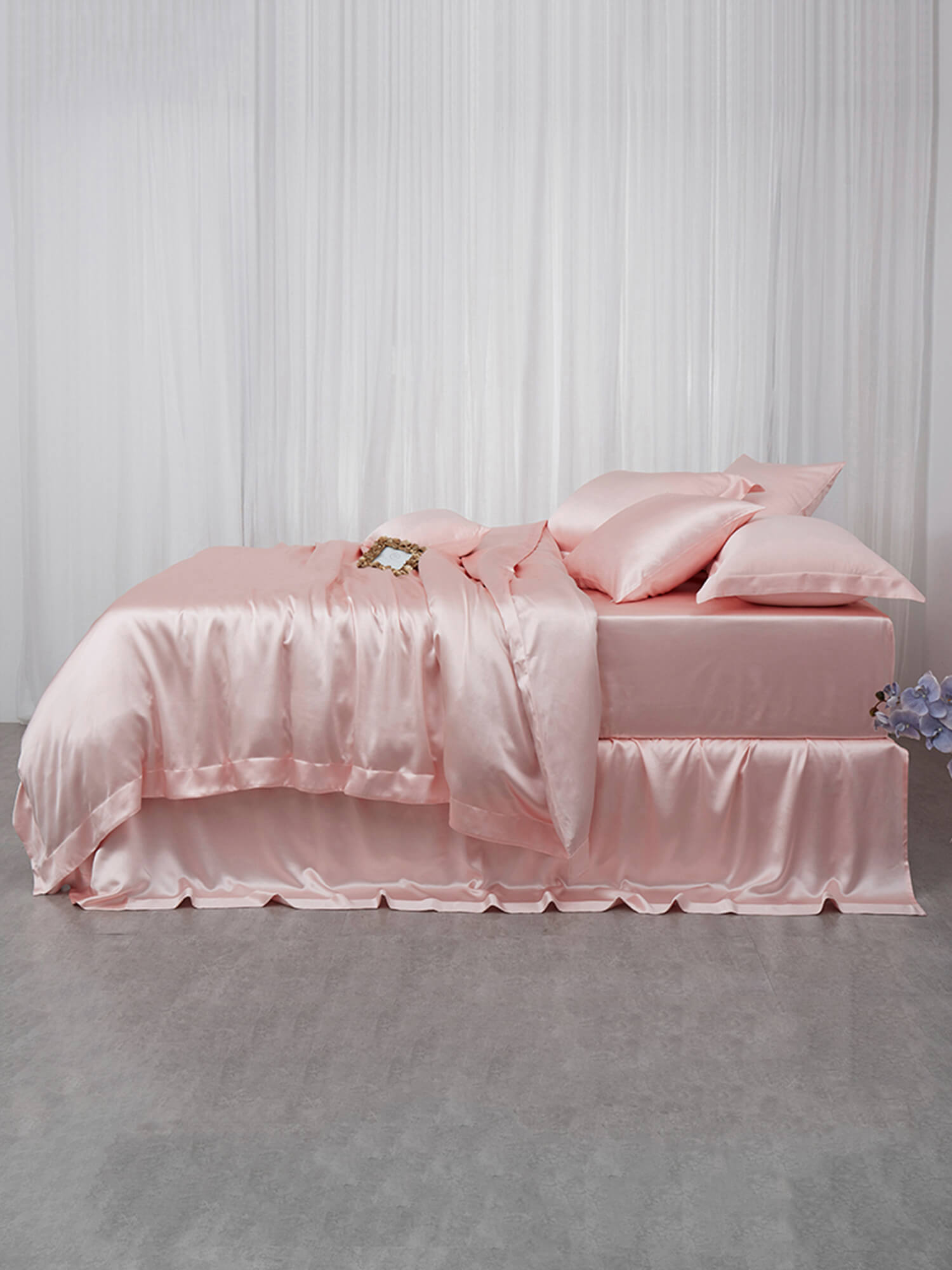 22 Momme 4PCS Silk Flat Sheet and Fitted Sheet Set