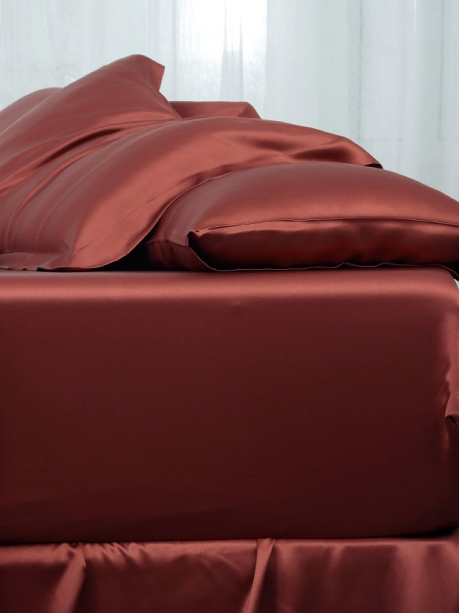 22 Momme 4PCS Silk Flat Sheet and Fitted Sheet Set