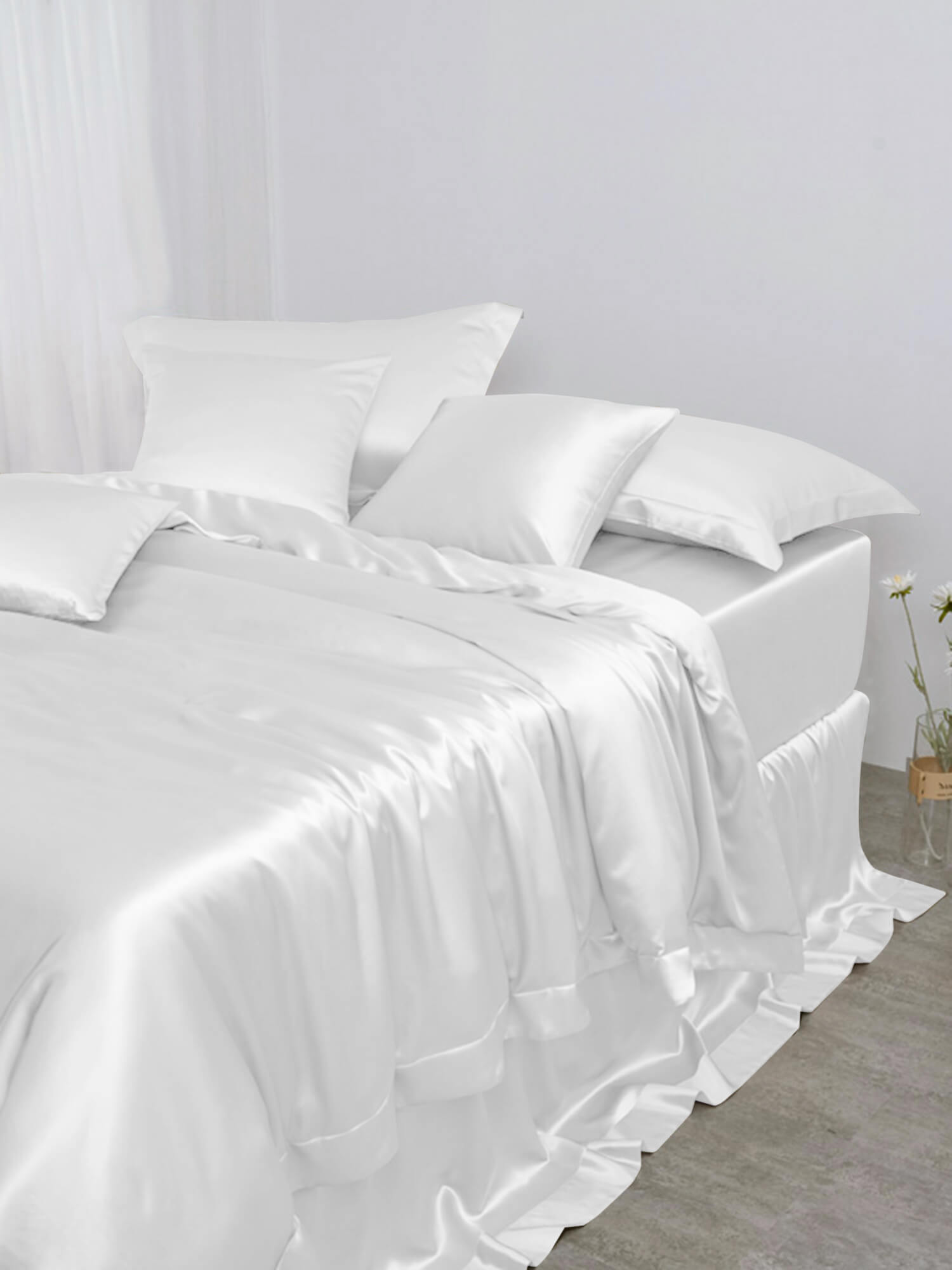 22 Momme 4PCS Silk Flat Sheet and Fitted Sheet Set