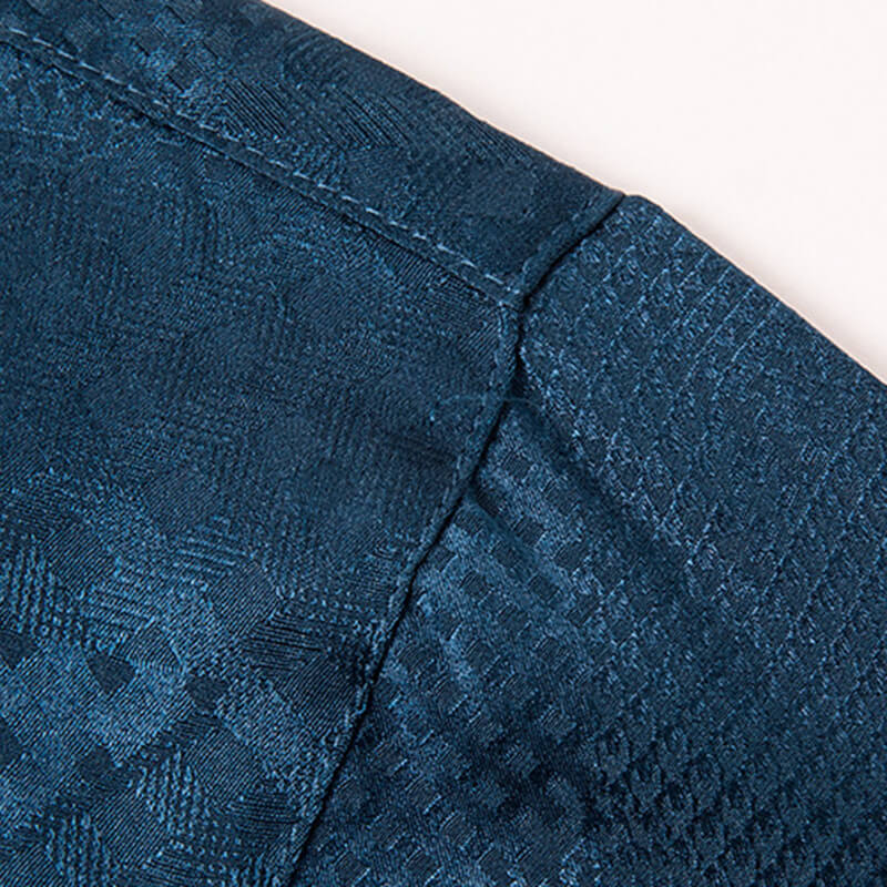 Men's Jacquard Stretch Silk Polo Shirt