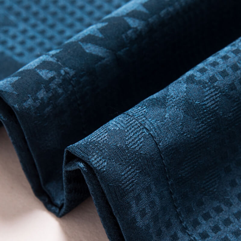 Men's Jacquard Stretch Silk Polo Shirt