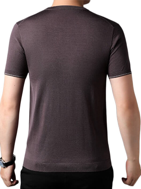 Men’s Lightweight 100% Silk Crewneck Sweater T-Shirt