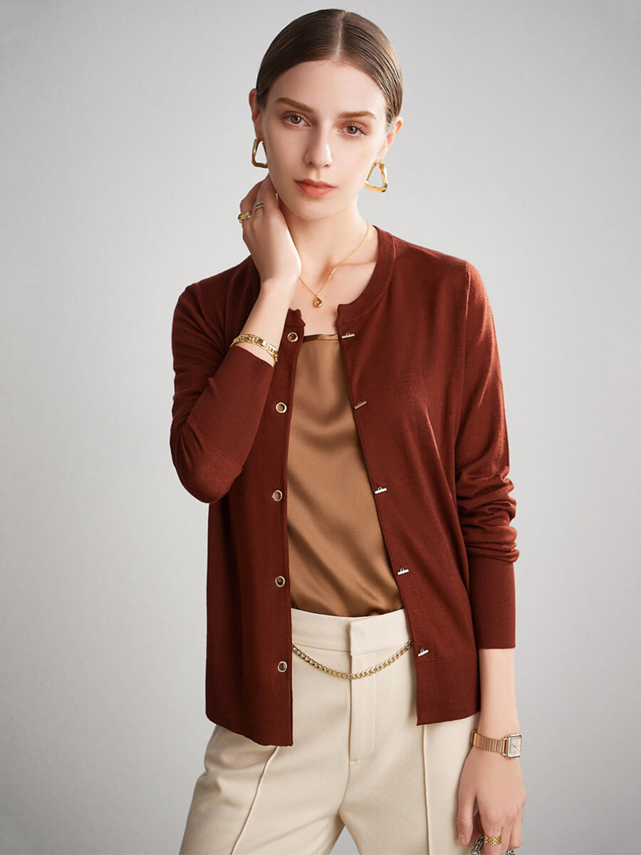 Women Round Neck Basic Silk Camisole Top