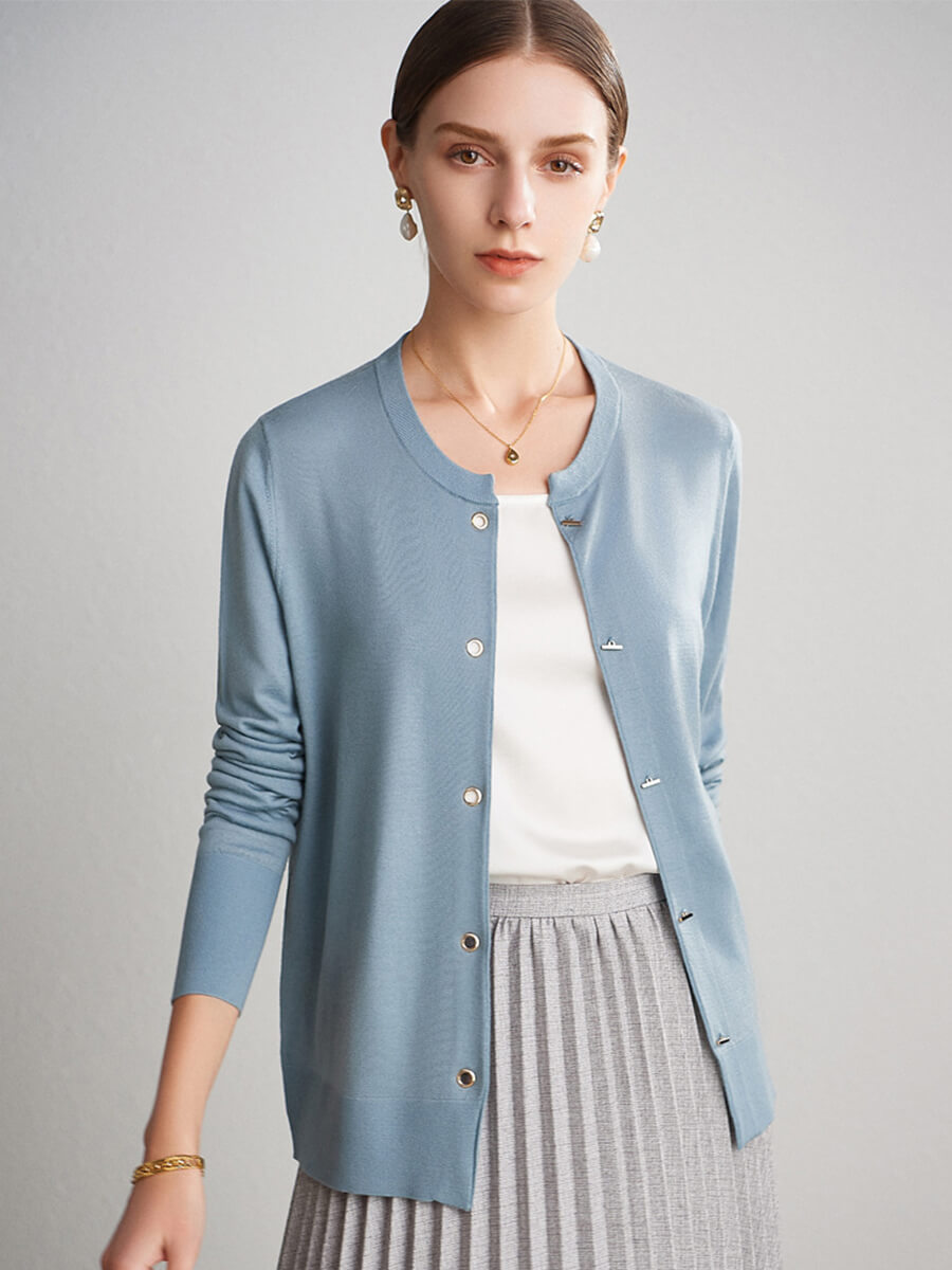 Women Sleeveless Basic Round Neck Silk Tank Top Shirt