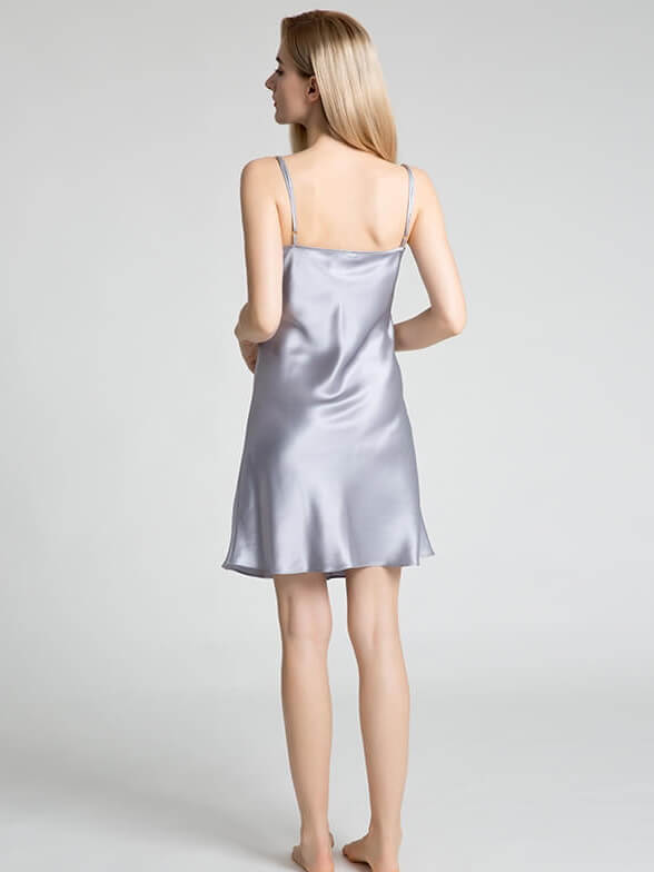 22 Momme Scoop Neck Spaghetti Strap Silk Chemise