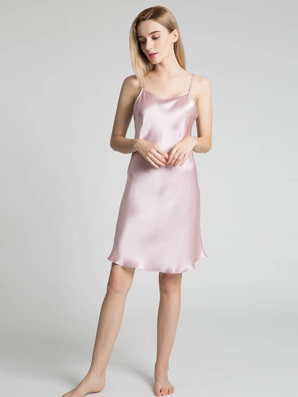 22 Momme Scoop Neck Spaghetti Strap Silk Chemise