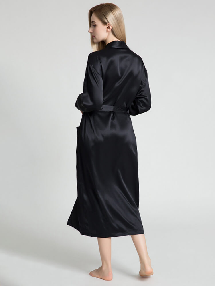 22 Momme Classic Long Silk Robe for Women