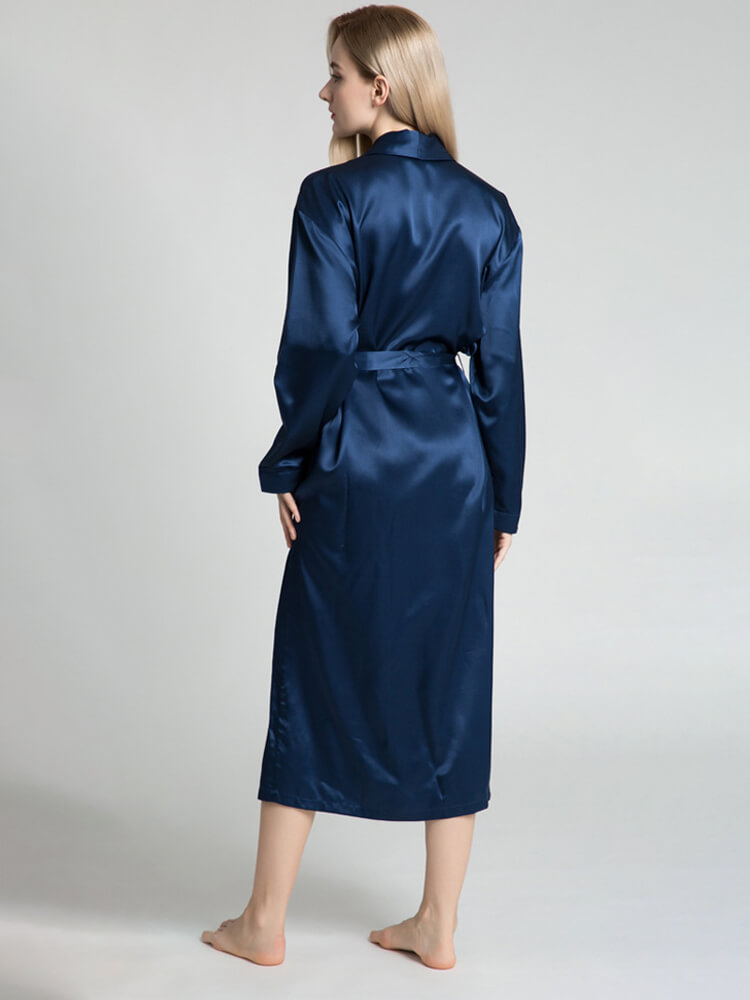 22 Momme Classic Long Silk Robe for Women