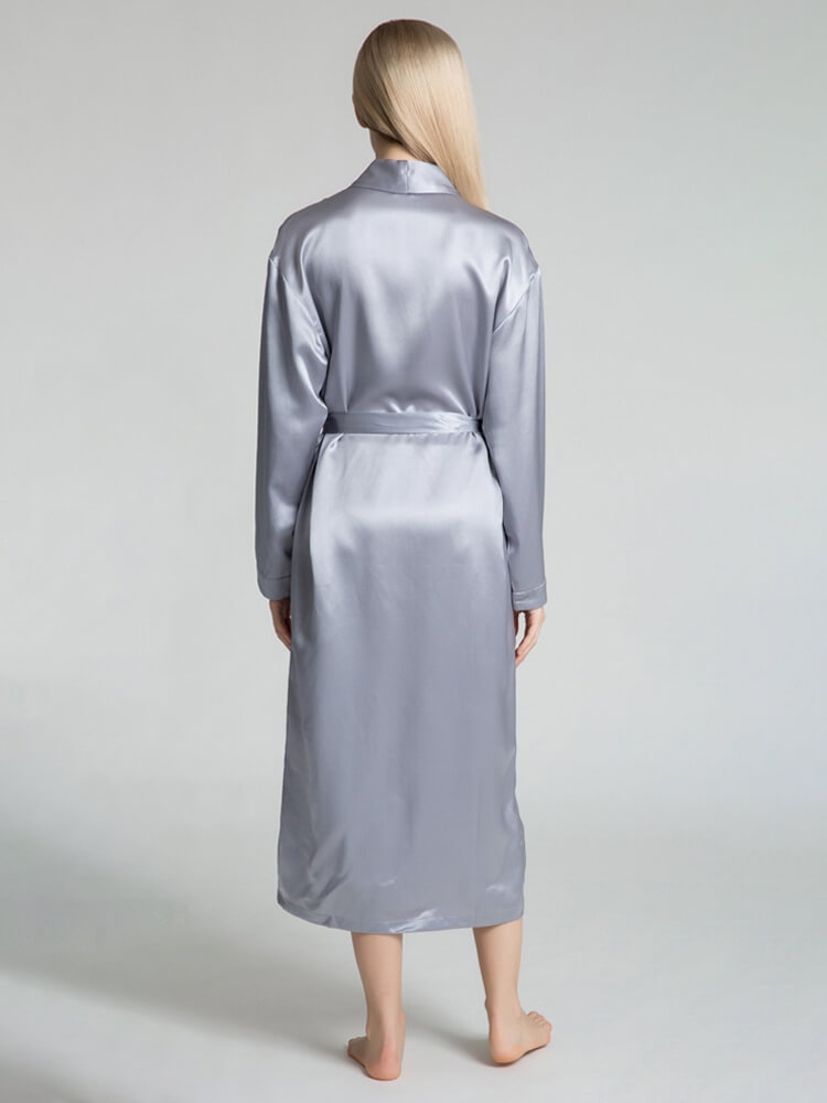 22 Momme Classic Long Silk Robe for Women
