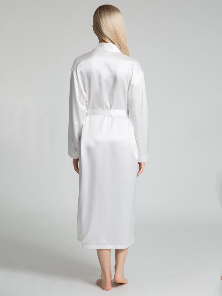 22 Momme Classic Long Silk Robe for Women