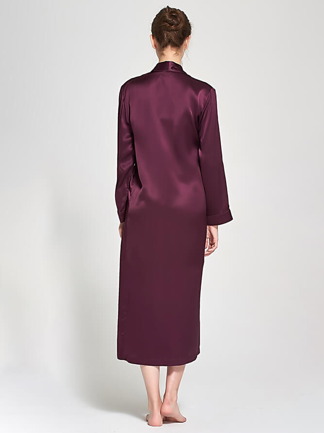 22 Momme Classic Long Silk Robe for Women