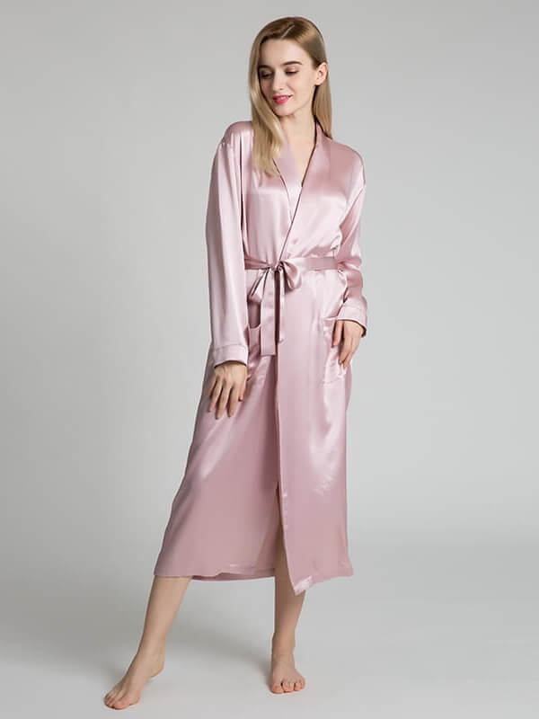22 Momme Classic Long Silk Robe for Women
