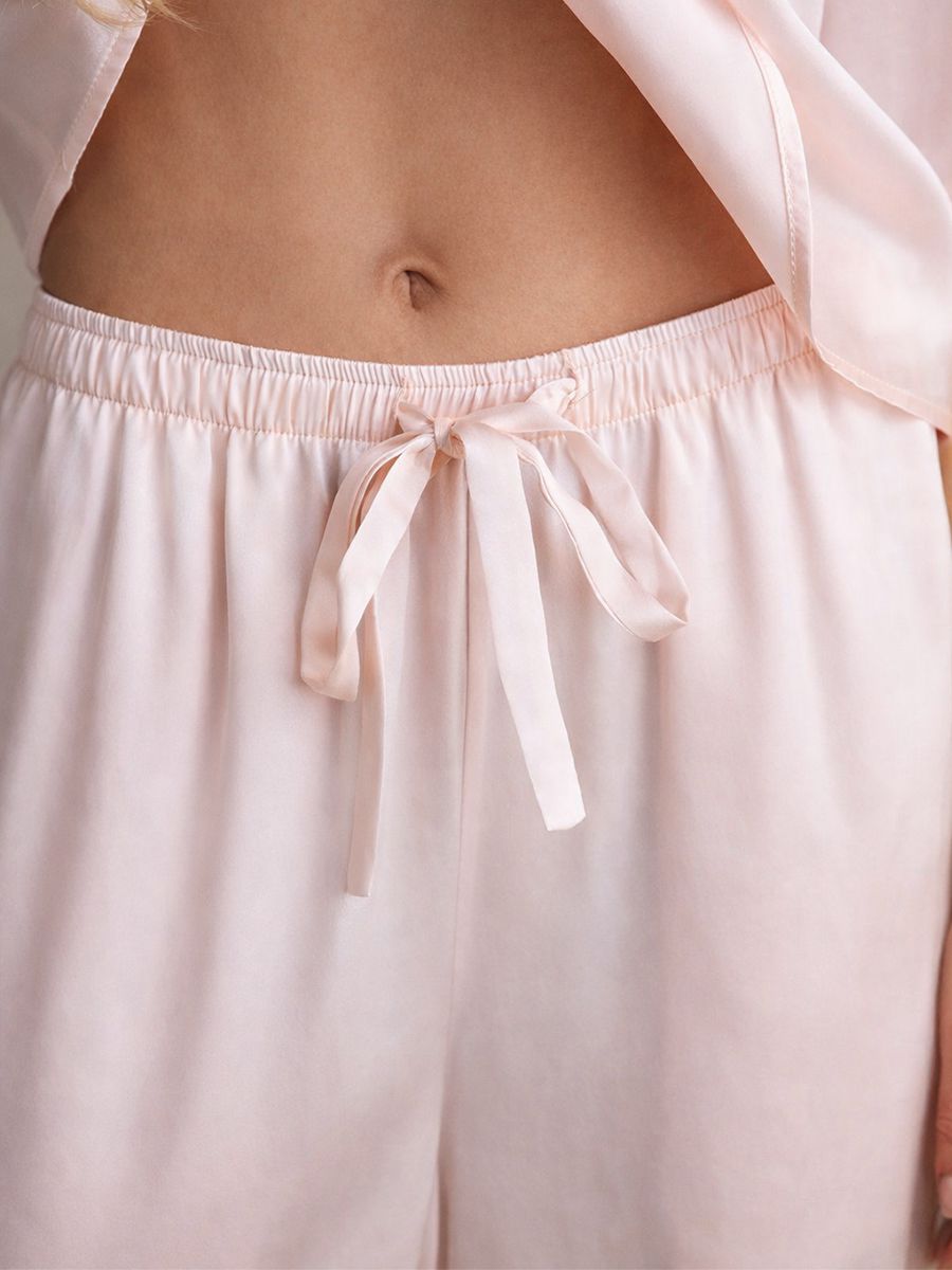 22 Momme Short Sleeve Women Relaxed Loose Silk Pajama Set