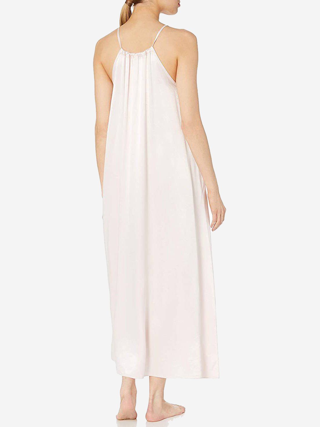 22 Momme Flowy Silk Maxi Slip Nightgown Gathered Back