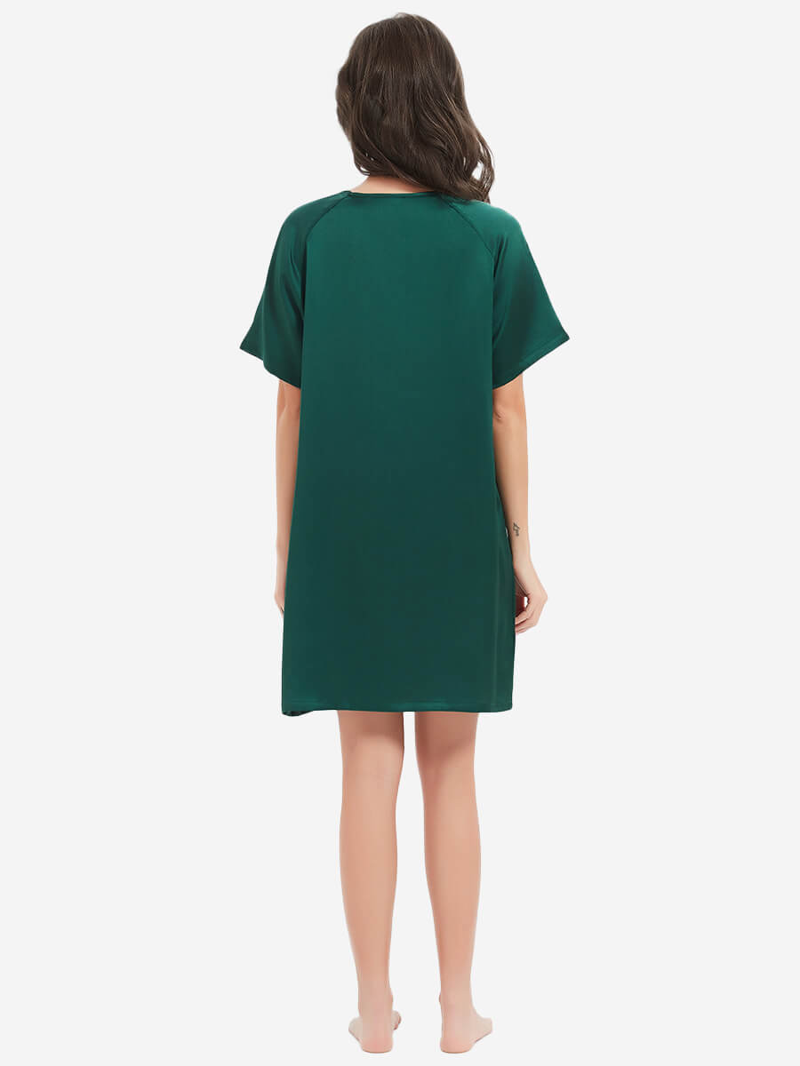 22 Momme Short Sleeve Loose Fit Relaxed Silk Nightdress