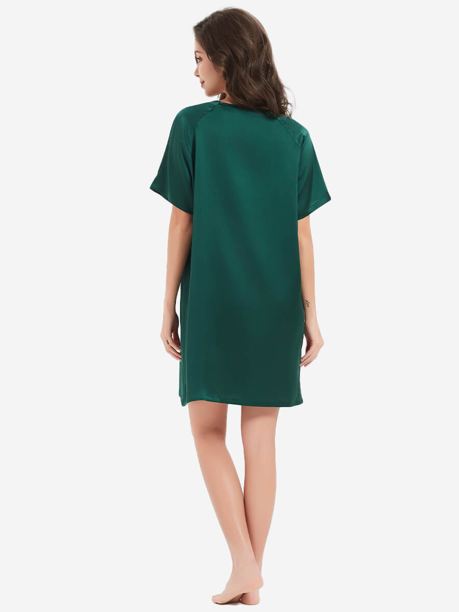 22 Momme Short Sleeve Loose Fit Relaxed Silk Nightdress