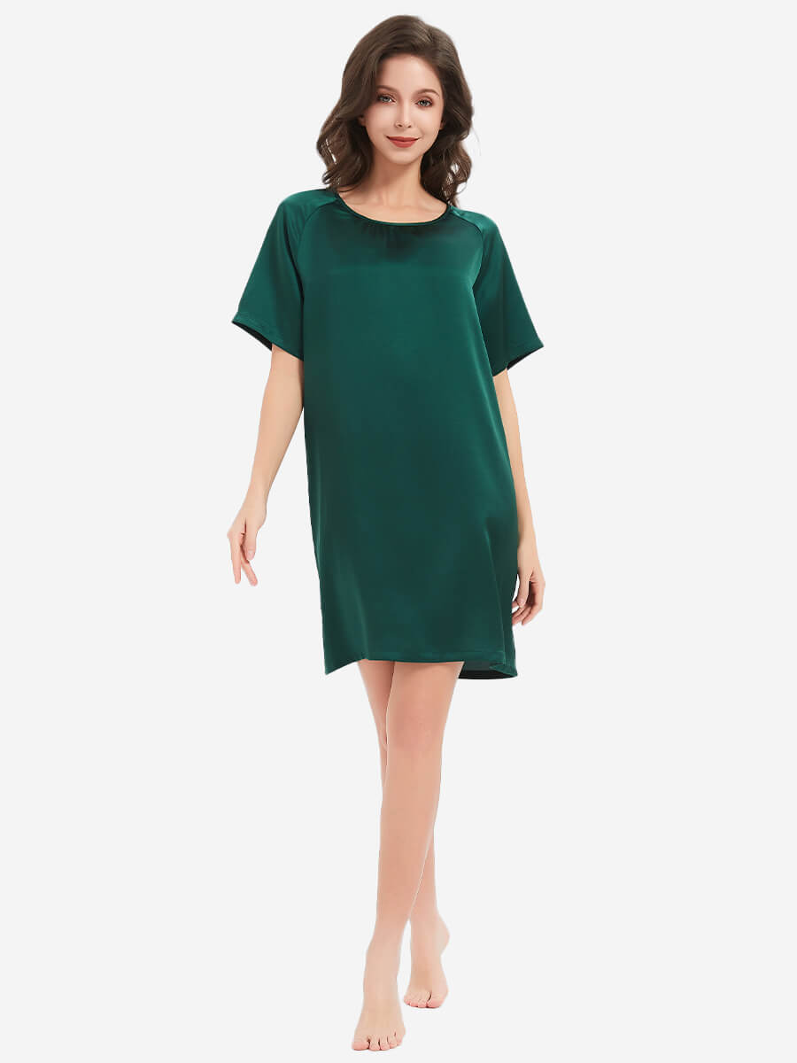 22 Momme Short Sleeve Loose Fit Relaxed Silk Nightdress