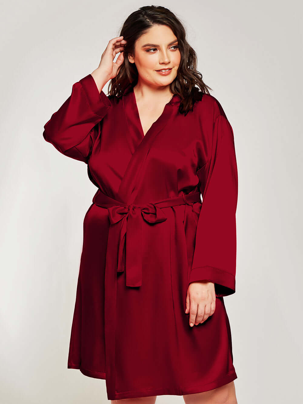 22 Momme Elegant Plus Size Silk Robe for Women Luxury Sleepwear