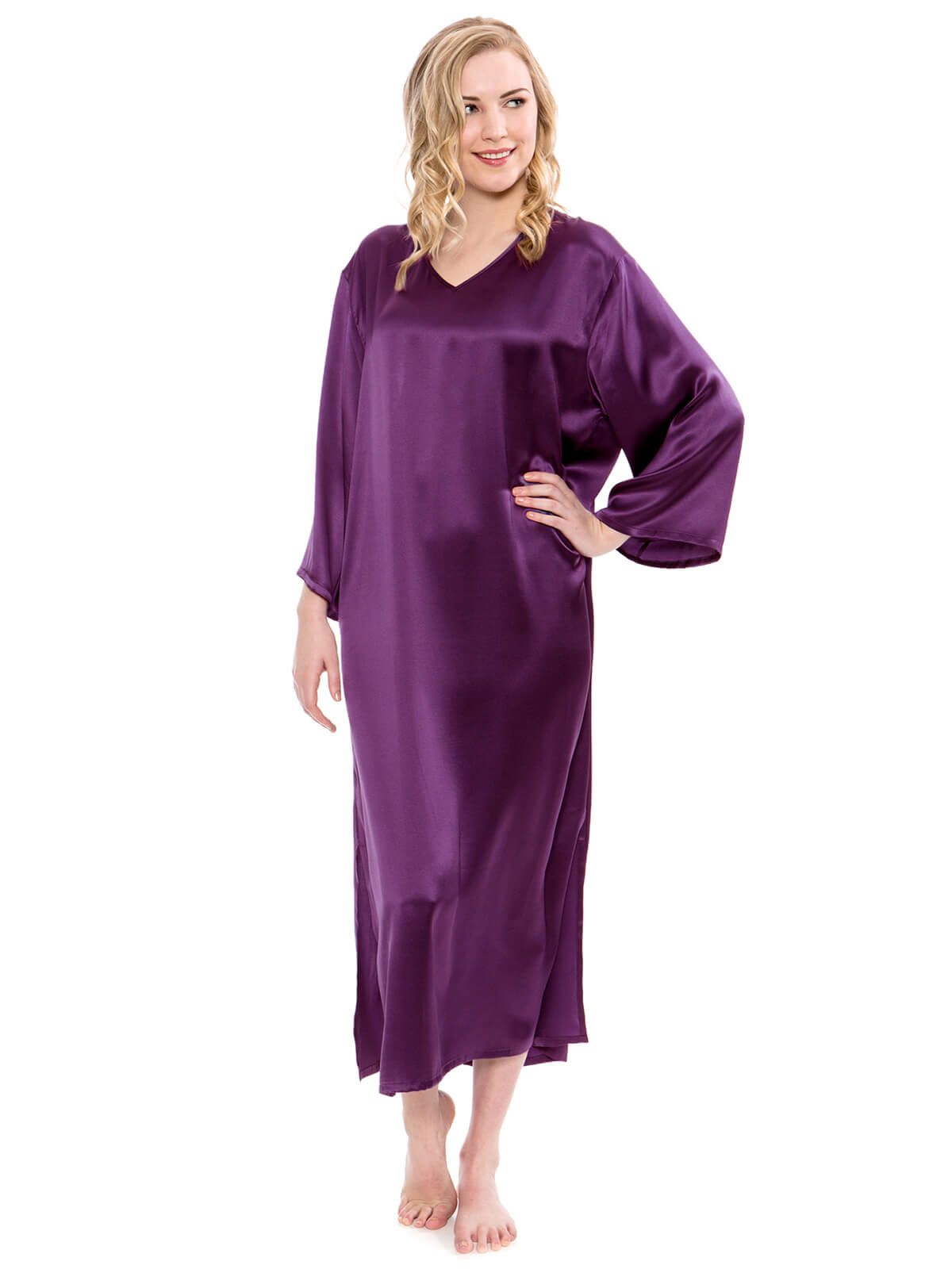 22 Momme Luxury Mulberry Silk Caftan Nightgown