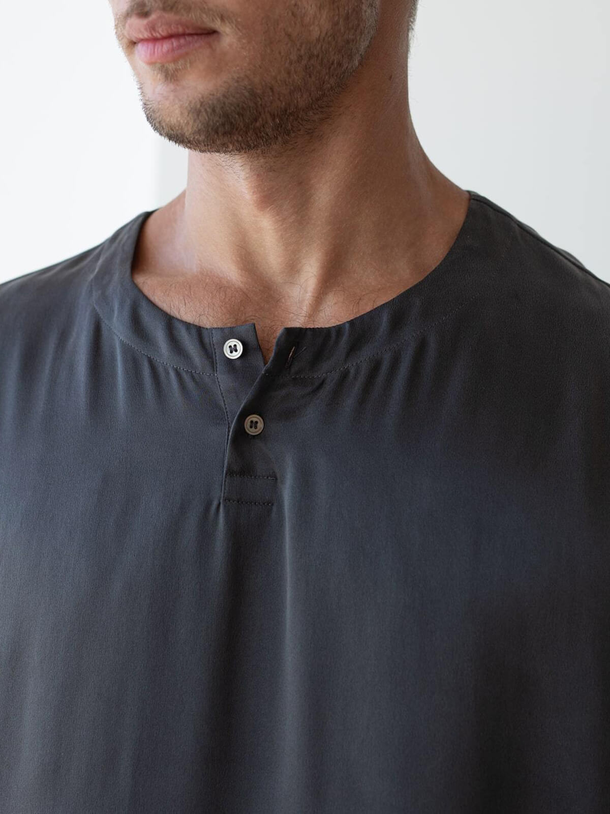 22 Momme Short Sleeve Silk Pajama Pants Set for Men