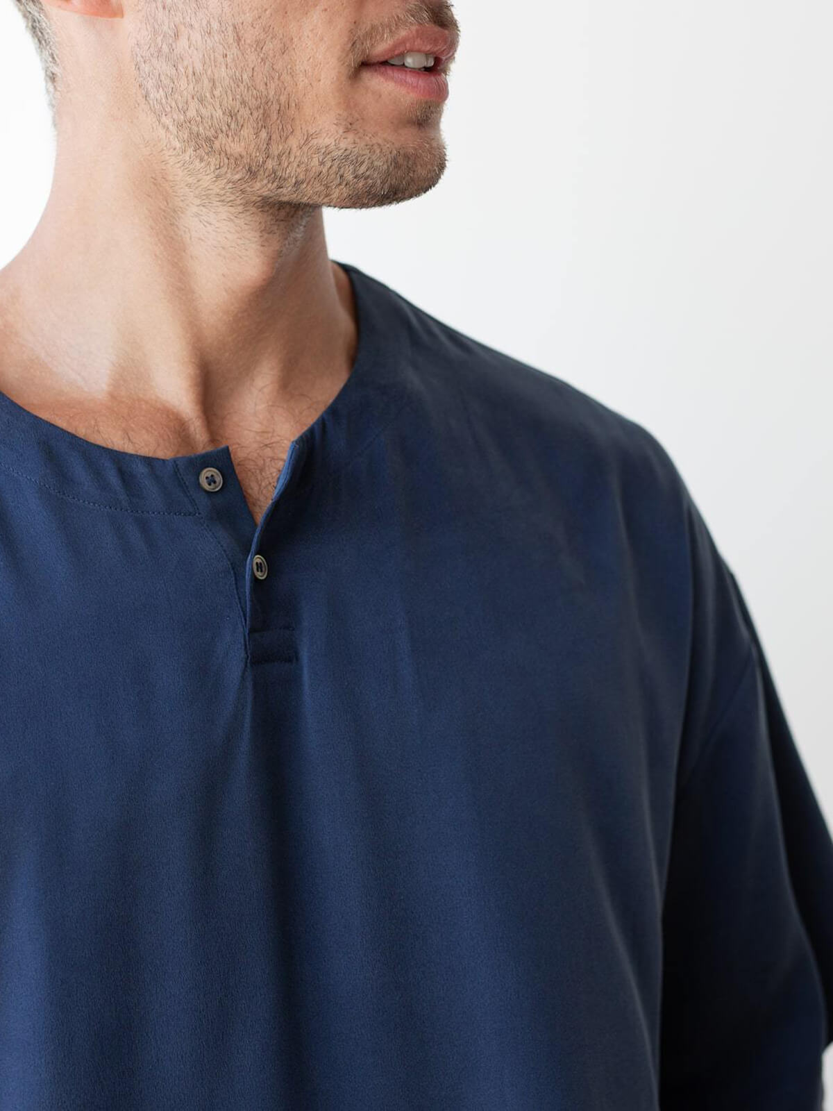 22 Momme Short Sleeve Silk Pajama Pants Set for Men