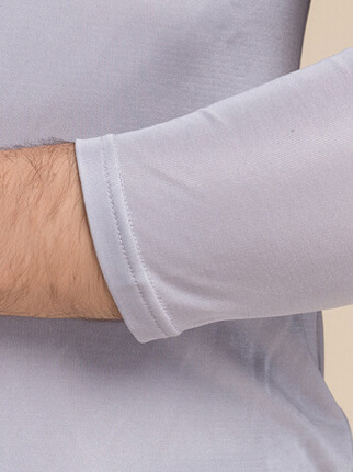 Mens Silk Knit V-neck Long-sleeved Bottoming Shirts