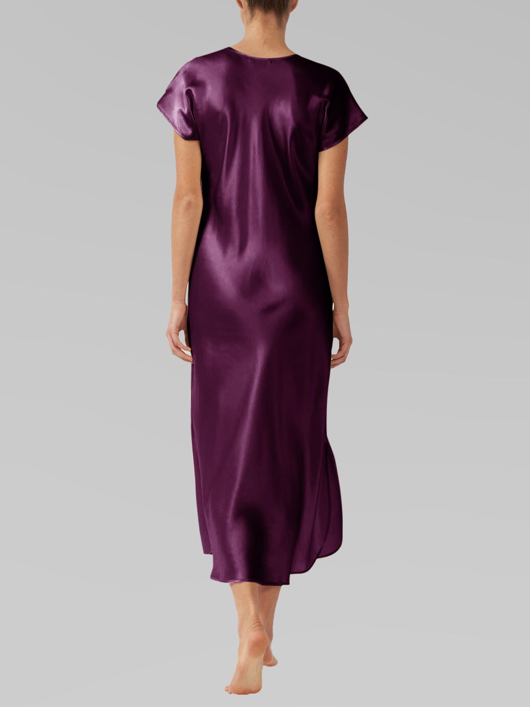 22 Momme Cap Sleeve Scoop Neck Long Silk Nightdress