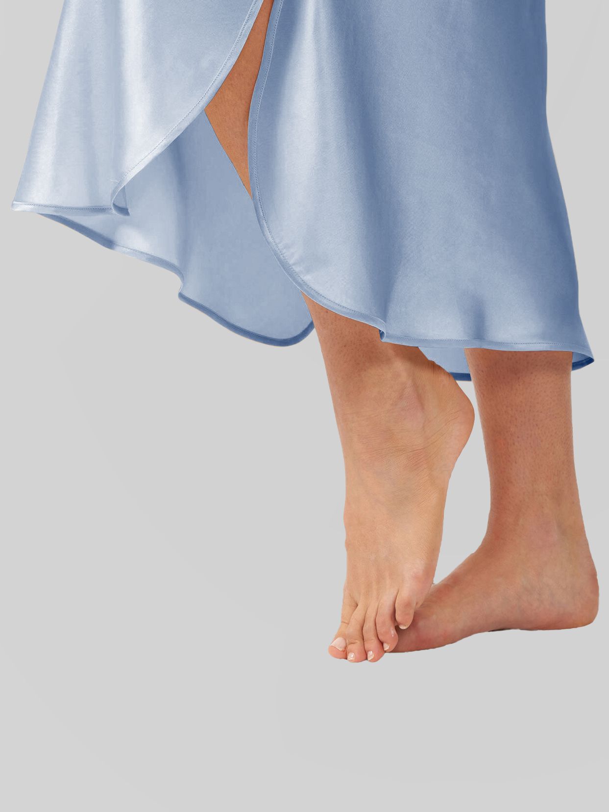 22 Momme Cap Sleeve Scoop Neck Long Silk Nightdress