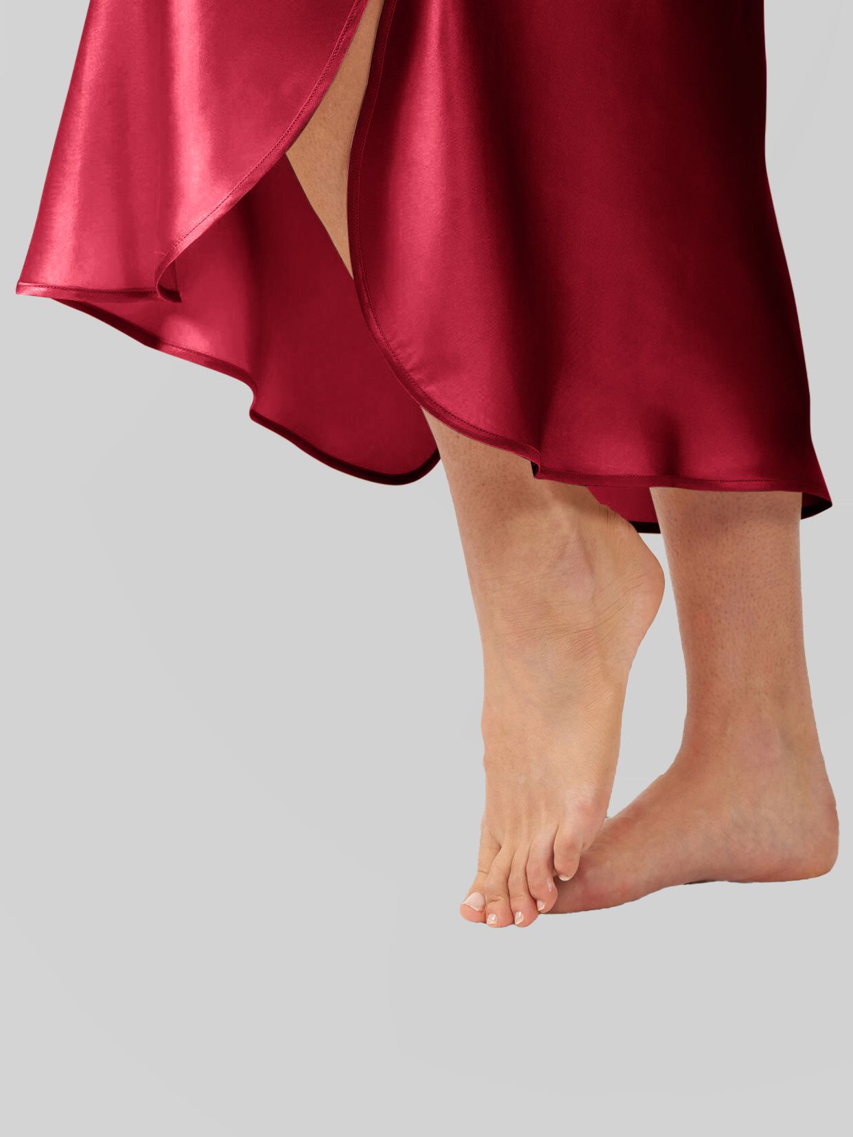 22 Momme Cap Sleeve Scoop Neck Long Silk Nightdress