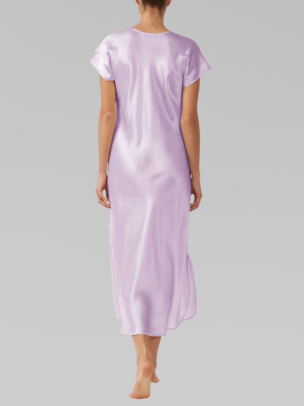 22 Momme Cap Sleeve Scoop Neck Long Silk Nightdress