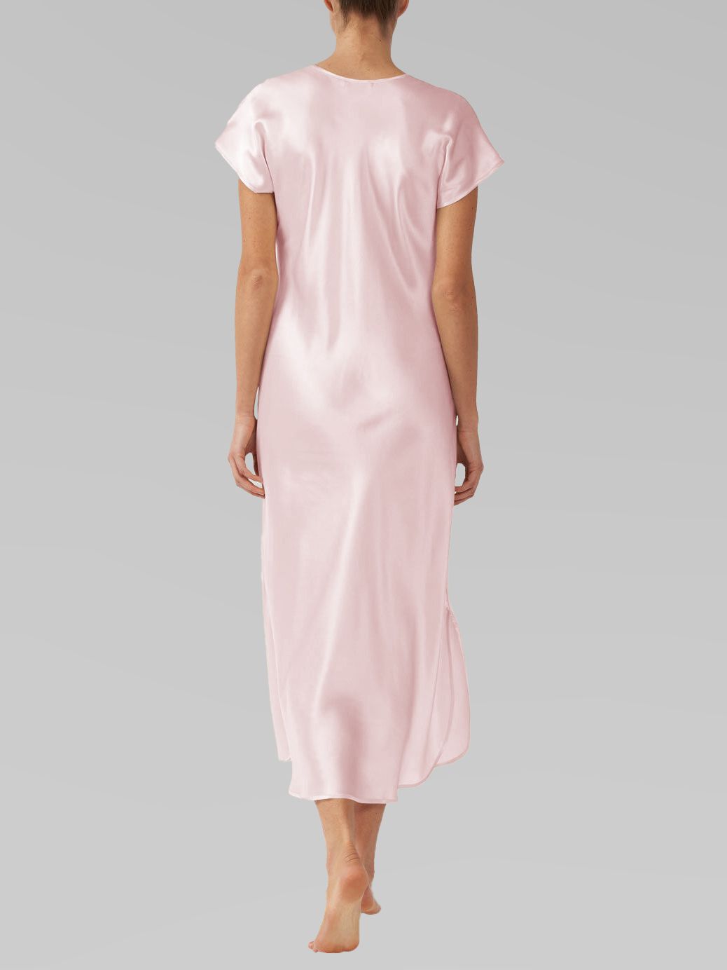 22 Momme Cap Sleeve Scoop Neck Long Silk Nightdress