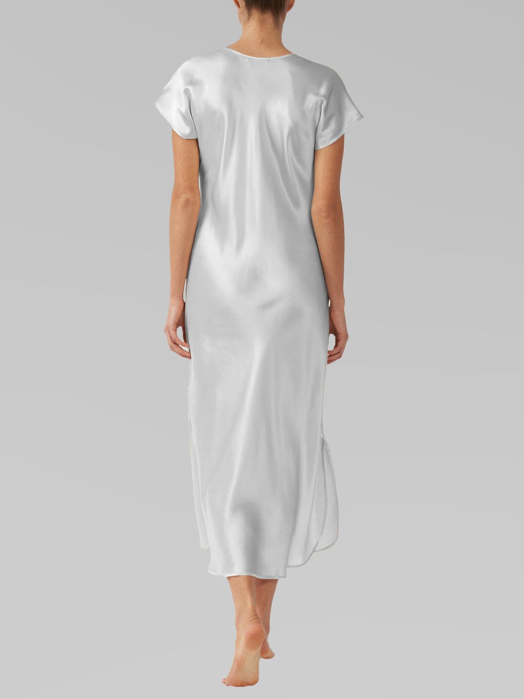 22 Momme Cap Sleeve Scoop Neck Long Silk Nightdress