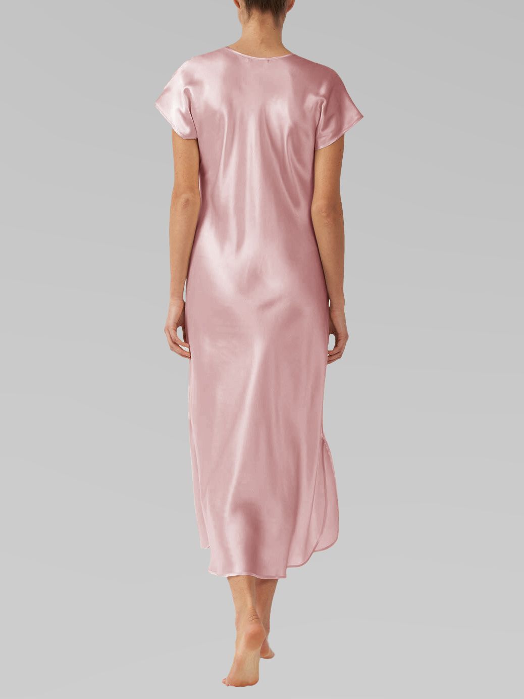 22 Momme Cap Sleeve Scoop Neck Long Silk Nightdress