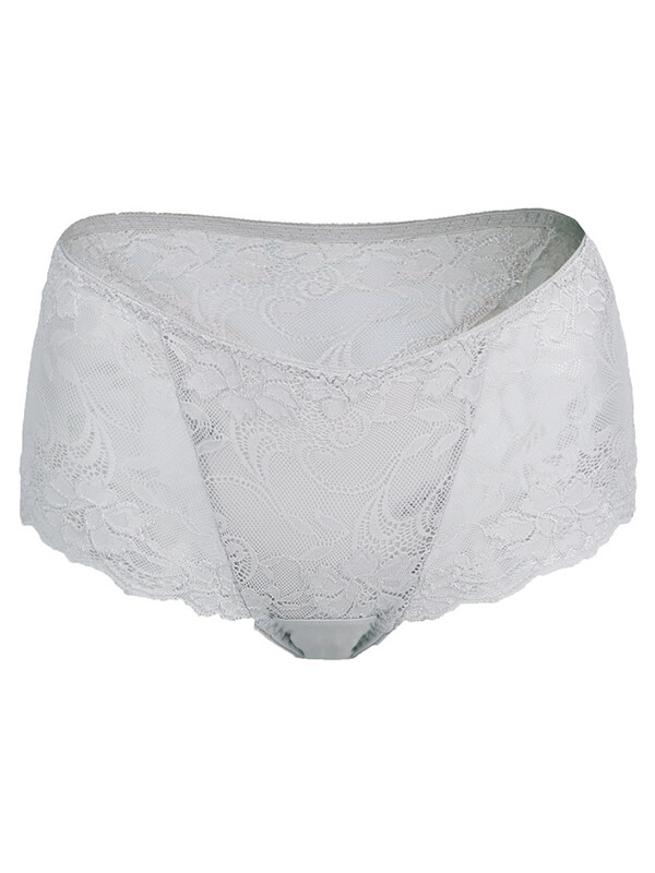 Women Silk Mesh Lace Knitted Underwear Briefs
