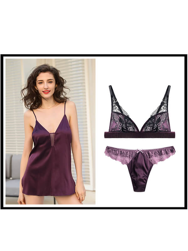 Silk Lace G-string Panties