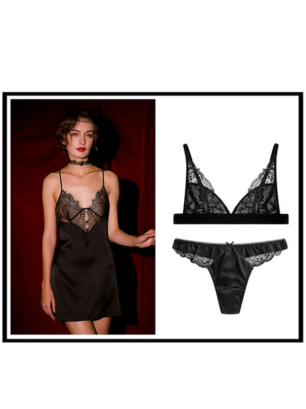 Silk Lace G-string Panties