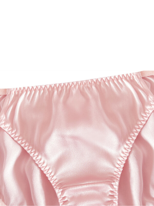 Handmade Double-layer Hollow Silk Briefs