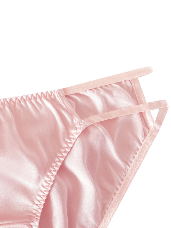 Handmade Double-layer Hollow Silk Briefs