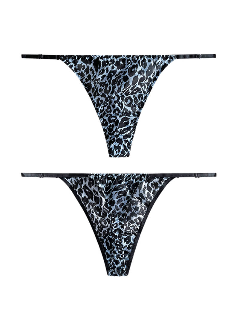 Cheetah Print Sexy Silk Thong Panties
