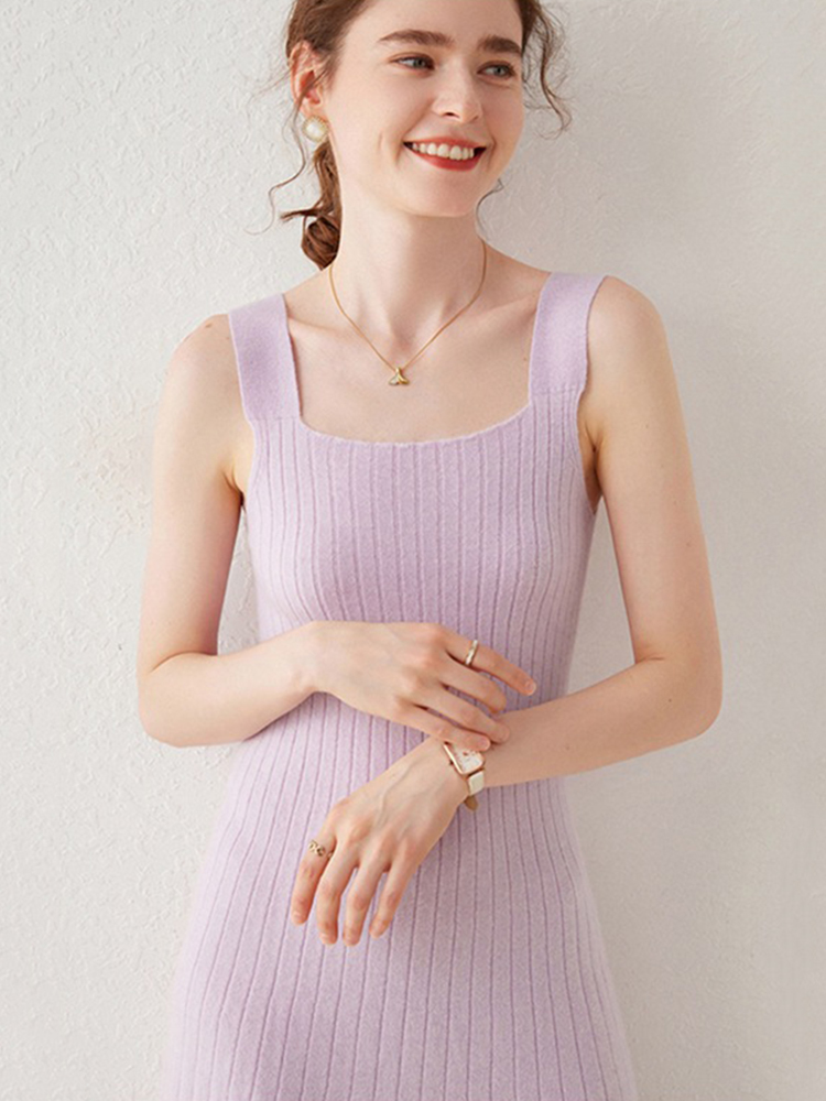 Soft Cashmere Midi Tank Dress for Women