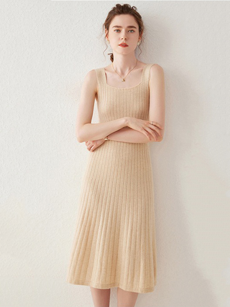 Soft Cashmere Midi Tank Dress for Women