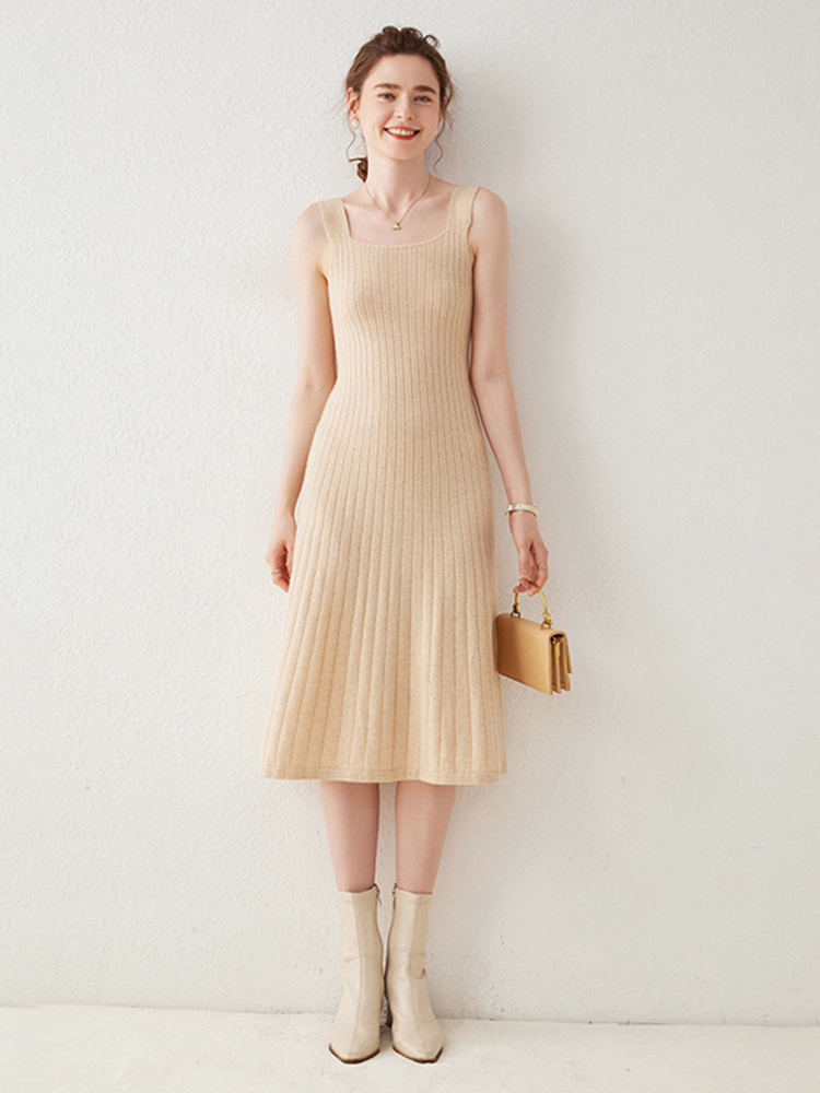Soft Cashmere Midi Tank Dress for Women