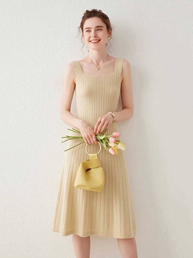 Soft Cashmere Midi Tank Dress for Women