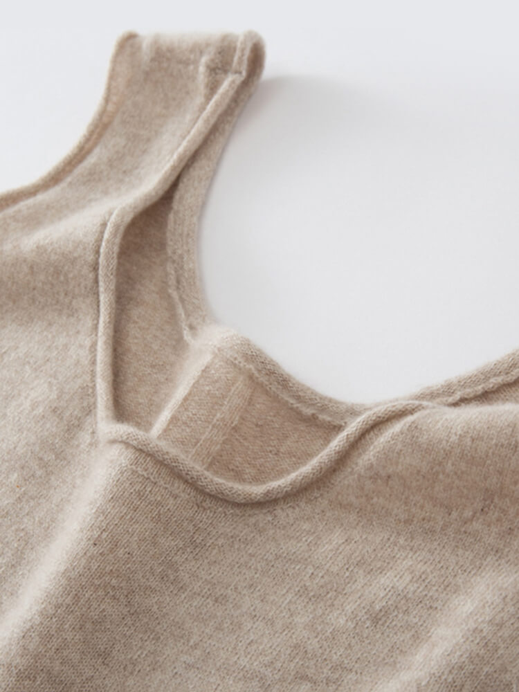 Scoop-Neck Cashmere Tank Midi Dress