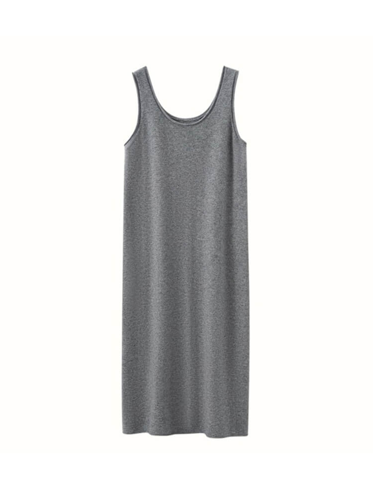 Scoop-Neck Cashmere Tank Midi Dress